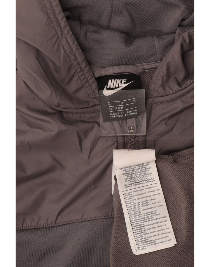 Nike Garçon Zip Sweat à capuche 10-11 ans Gris moyen Colourblock Polyester