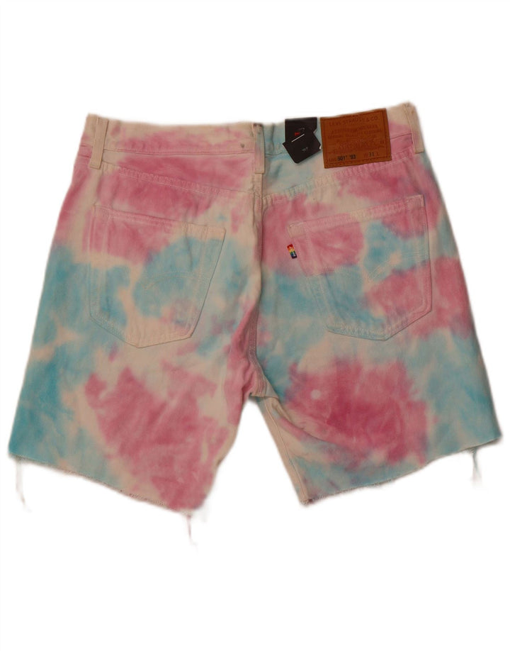 LEVI'S Short en Jean 501 W32 Homme Multicolore Moyen Tie Dye Coton