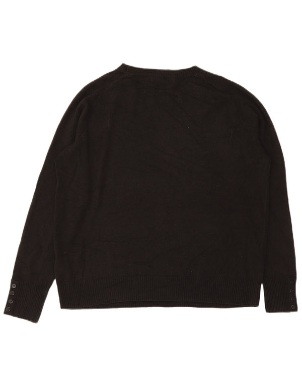 Marks & Spencer Pull ras du cou pour femme UK 16 Large Acrylique Noir