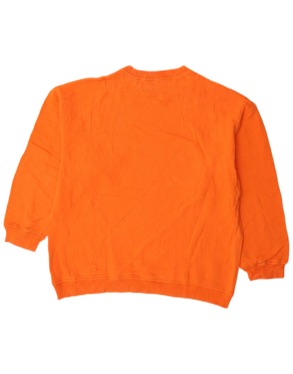 Stefanel Sweat-shirt graphique pour homme XL Orange