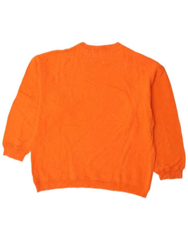 Stefanel Sweat-shirt graphique pour homme XL Orange