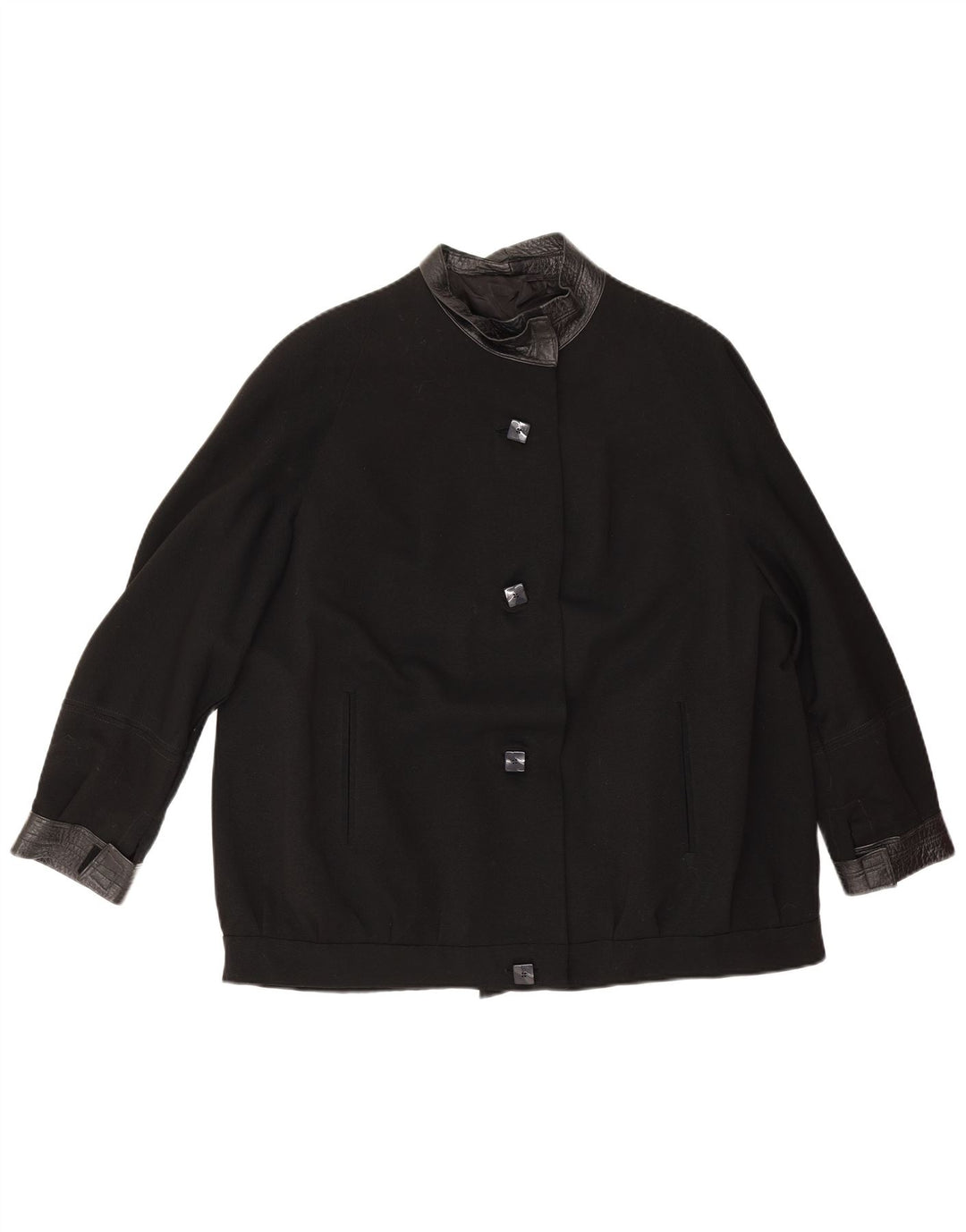veste bomber femme vintage UK 18 XL Black Colourblock