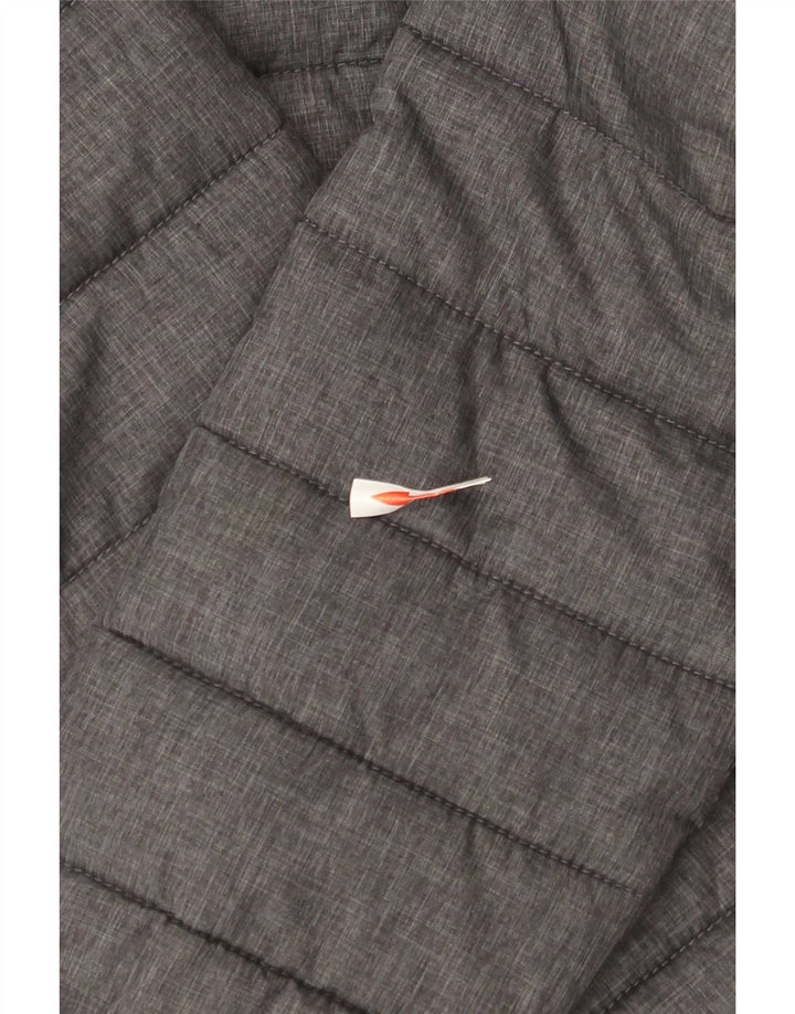 Ellesse Veste matelassée à capuche pour femme UK 6 XS Gris Nylon