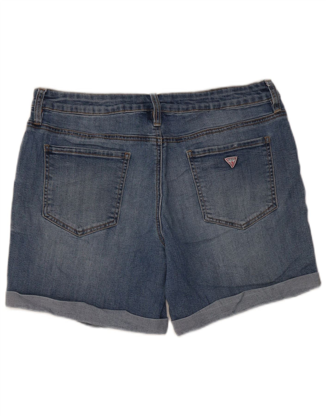 Guess Short En Jean Taille Basse W31 Femme Bleu Moyen Coton