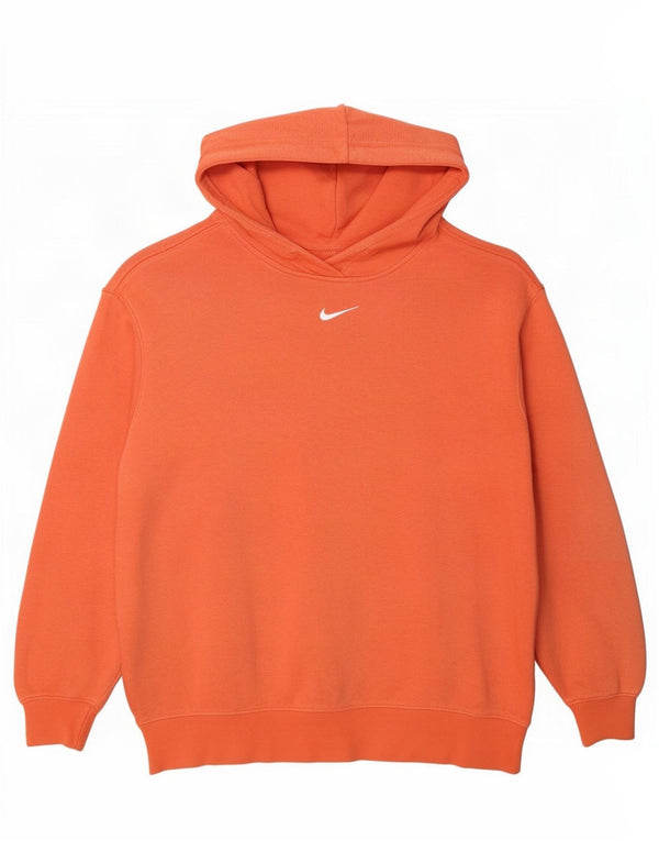 Nike Pull à capuche coupe décontractée pour homme XS Orange Coton