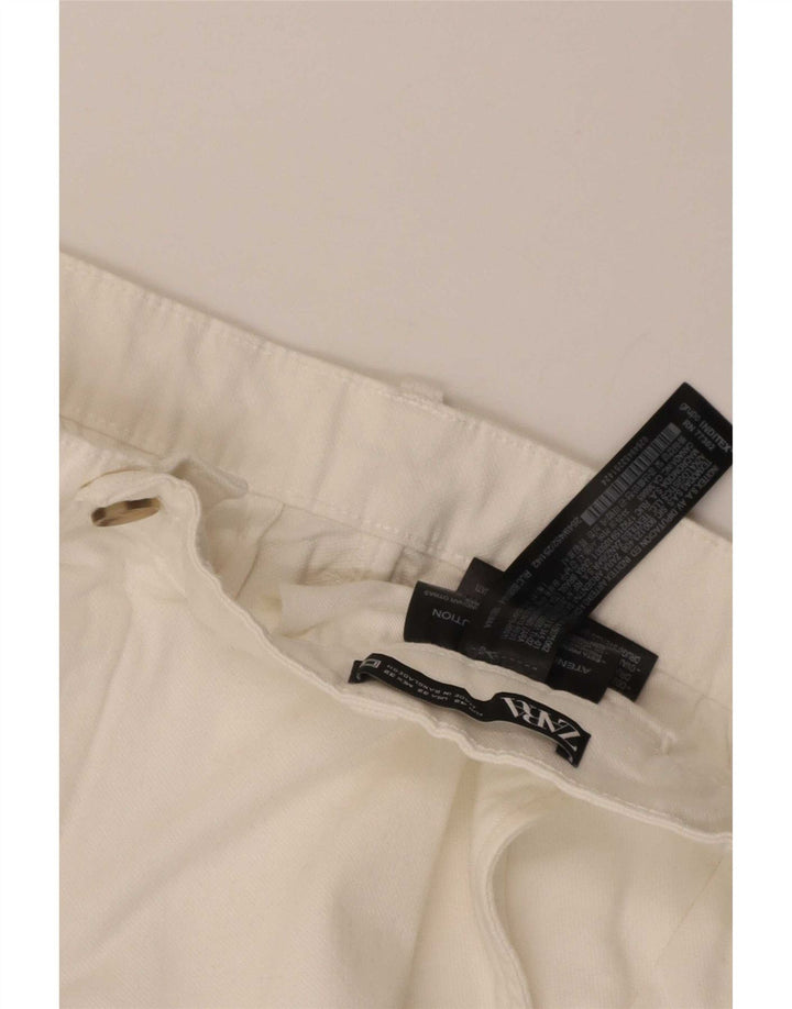 Zara Short Chino Homme EU 42 Large W32 Coton Blanc
