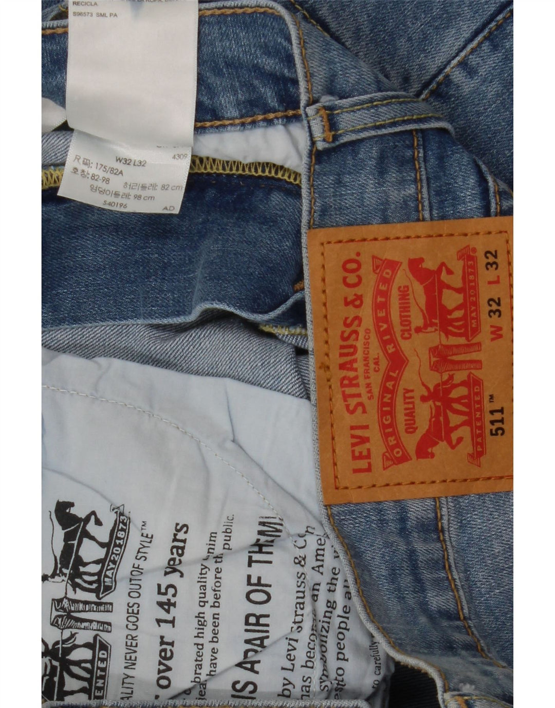 Levi's Jean Slim 511 Homme Bleu W32 L32 Coton