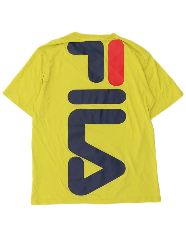 Fila T-Shirt Graphique Homme Petit Vert Coton