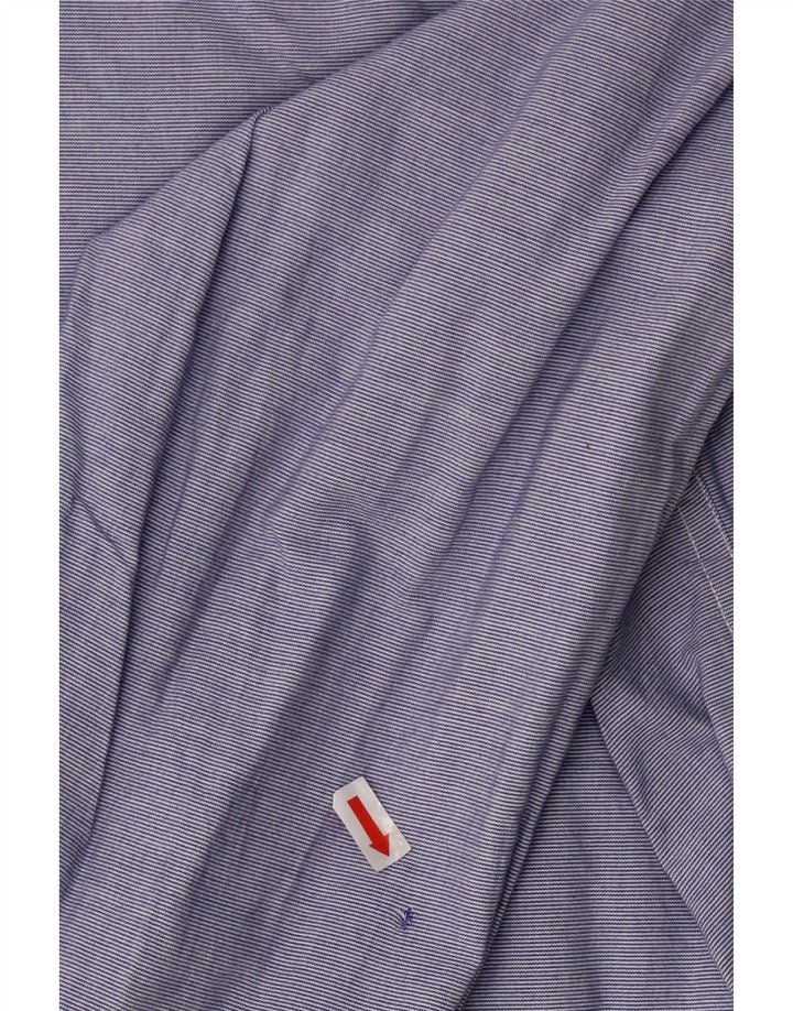 J. CREW Mens Slim Shirt Large Navy Blue Pinstripe Cotton Vintage J. Crew and Second-Hand J. Crew from Messina Hembry 