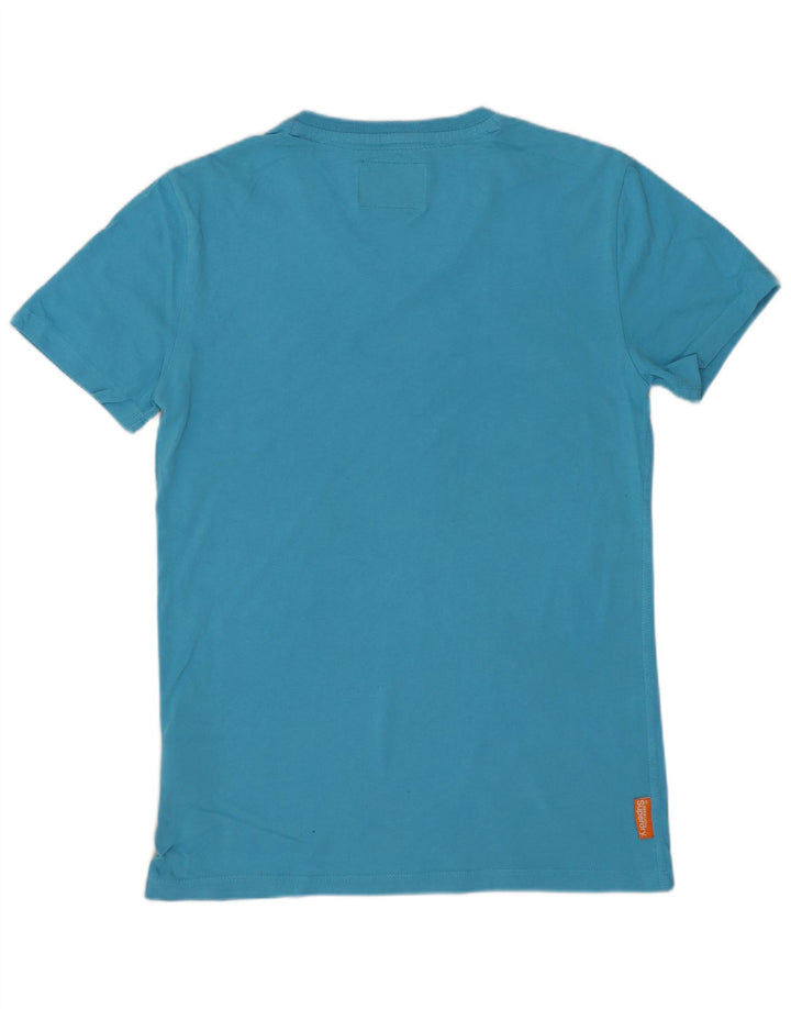 SUPERDRY T-Shirt Homme Top Petit Bleu Coton