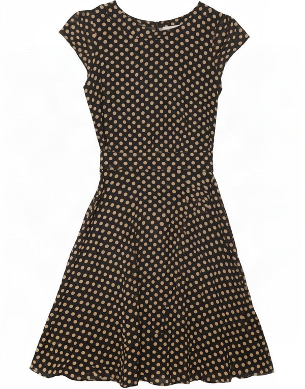 Wallis Robe trapèze pour femme UK 42 Medium Noir à pois Polyester