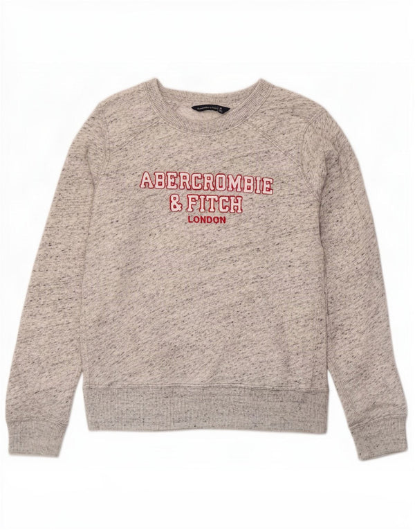 Abercrombie & Fitch Sweat-shirt pour femme UK 14 Gris moyen moucheté