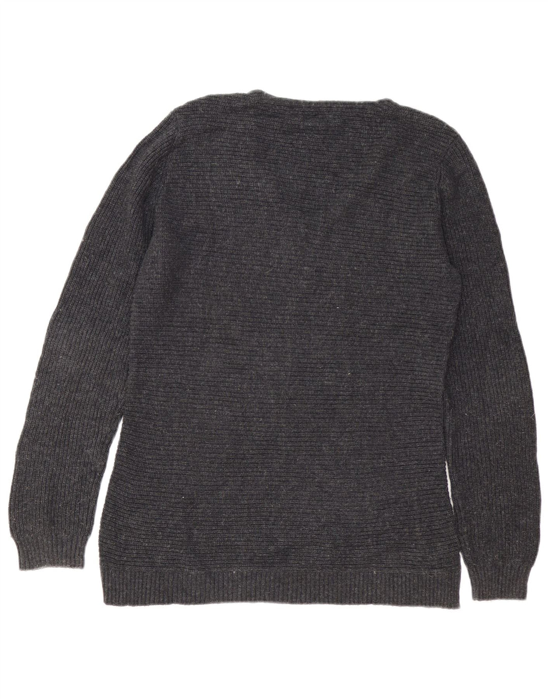 FAT FACE Pull surdimensionné à col en V pour femme UK 10 Petit Gris Coton
