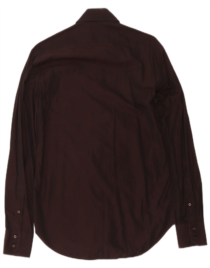 Zara Chemise Homme EU 38 Coton Marron Moyen