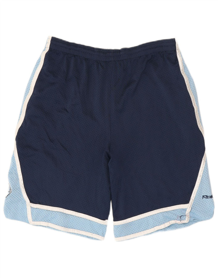 REEBOK Short de sport pour homme XL Bleu marine Colorblock Polyester