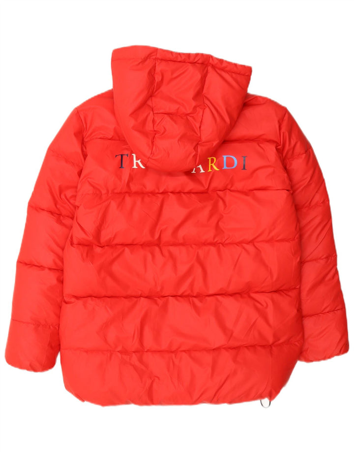 Trussardi Veste matelassée à capuche graphique garçon 11-12 ans rouge polyester