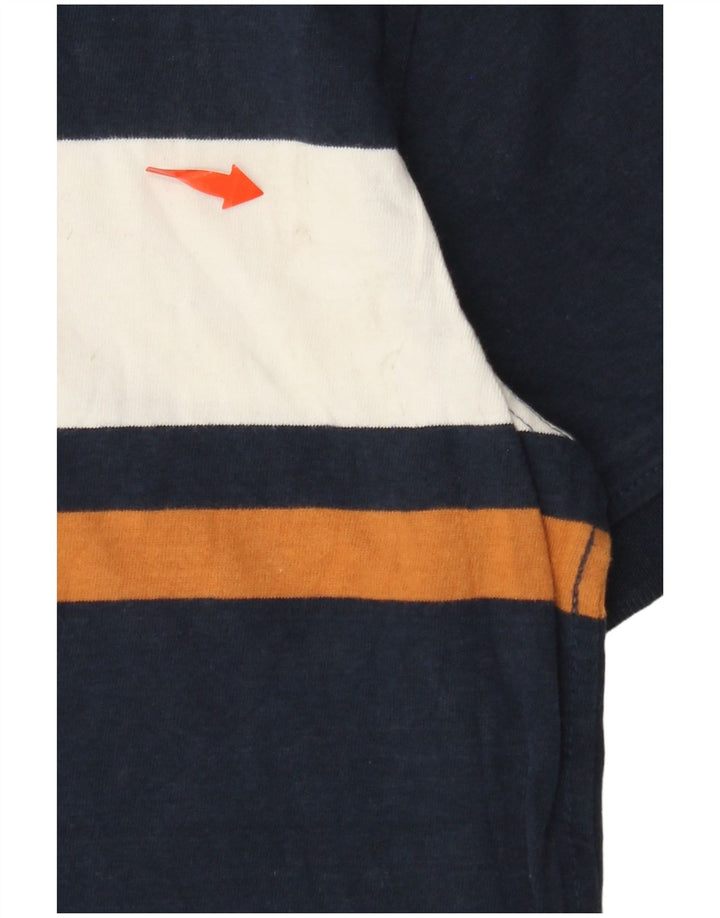 FAT FACE Polo Homme XS Bleu Marine Colourblock Coton