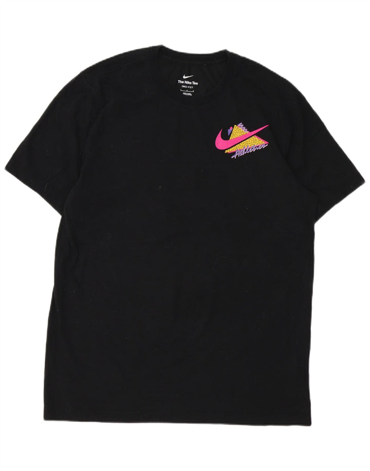 Nike T-shirt graphique pour homme en coton noir Taille L
