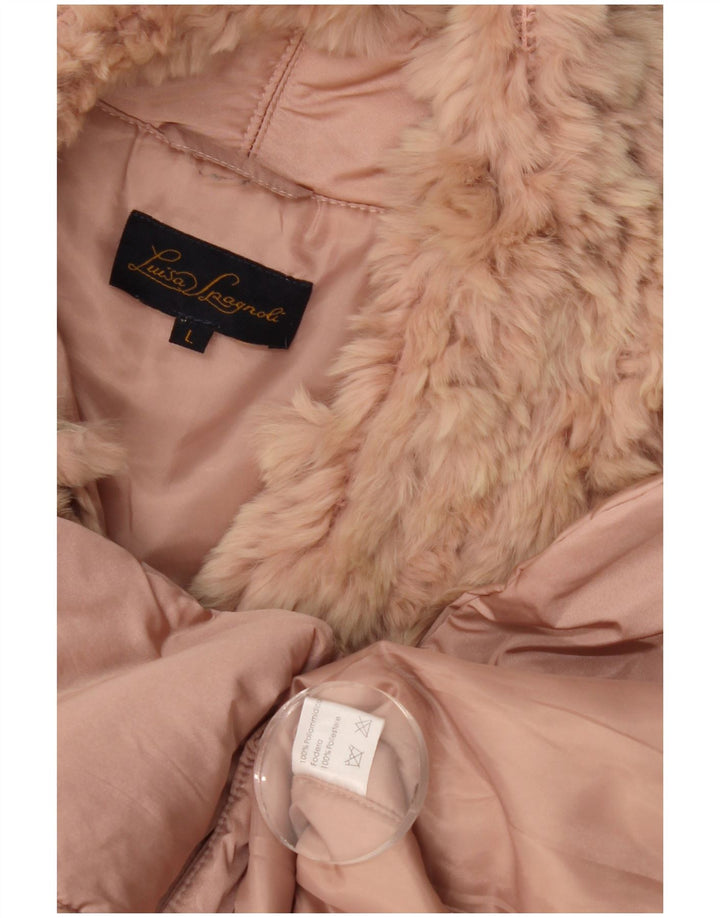 Luisa Spagnoli Veste Bomber Femme UK 16 Large Rose Polyamide