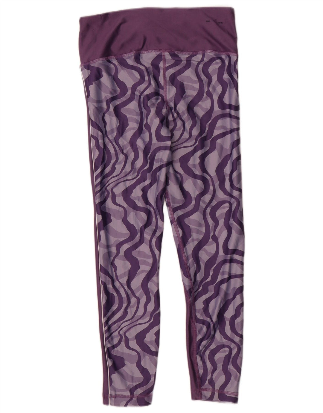 Under Armour Legging à motif abstrait Heat Gear pour femme UK 14 Violet moyen