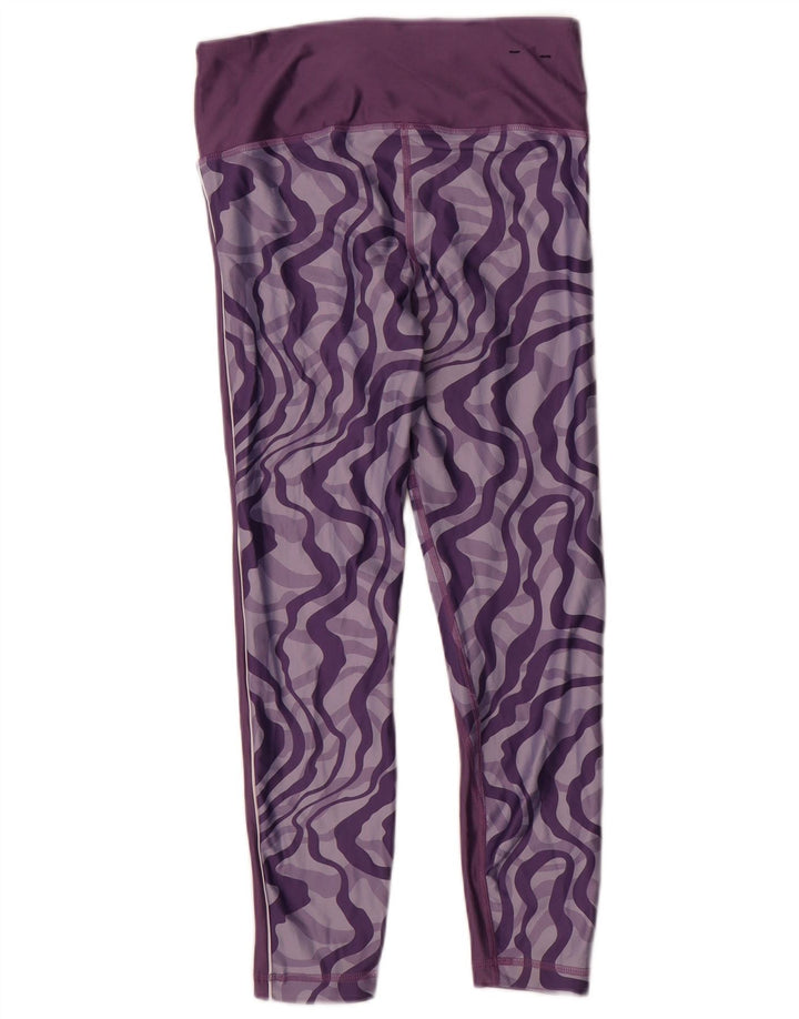 Under Armour Legging à motif abstrait Heat Gear pour femme UK 14 Violet moyen