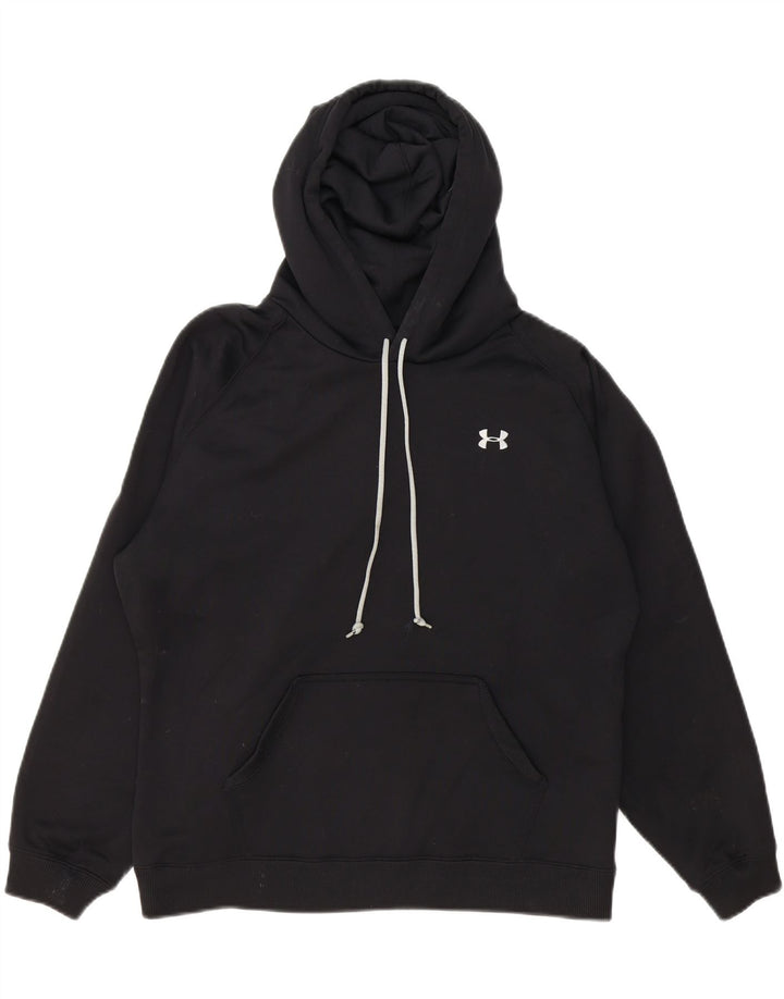 UNDER ARMOUR Mens Hoodie Jumper Large Black Vintage Under Armour and Second-Hand Under Armour from Messina Hembry 
