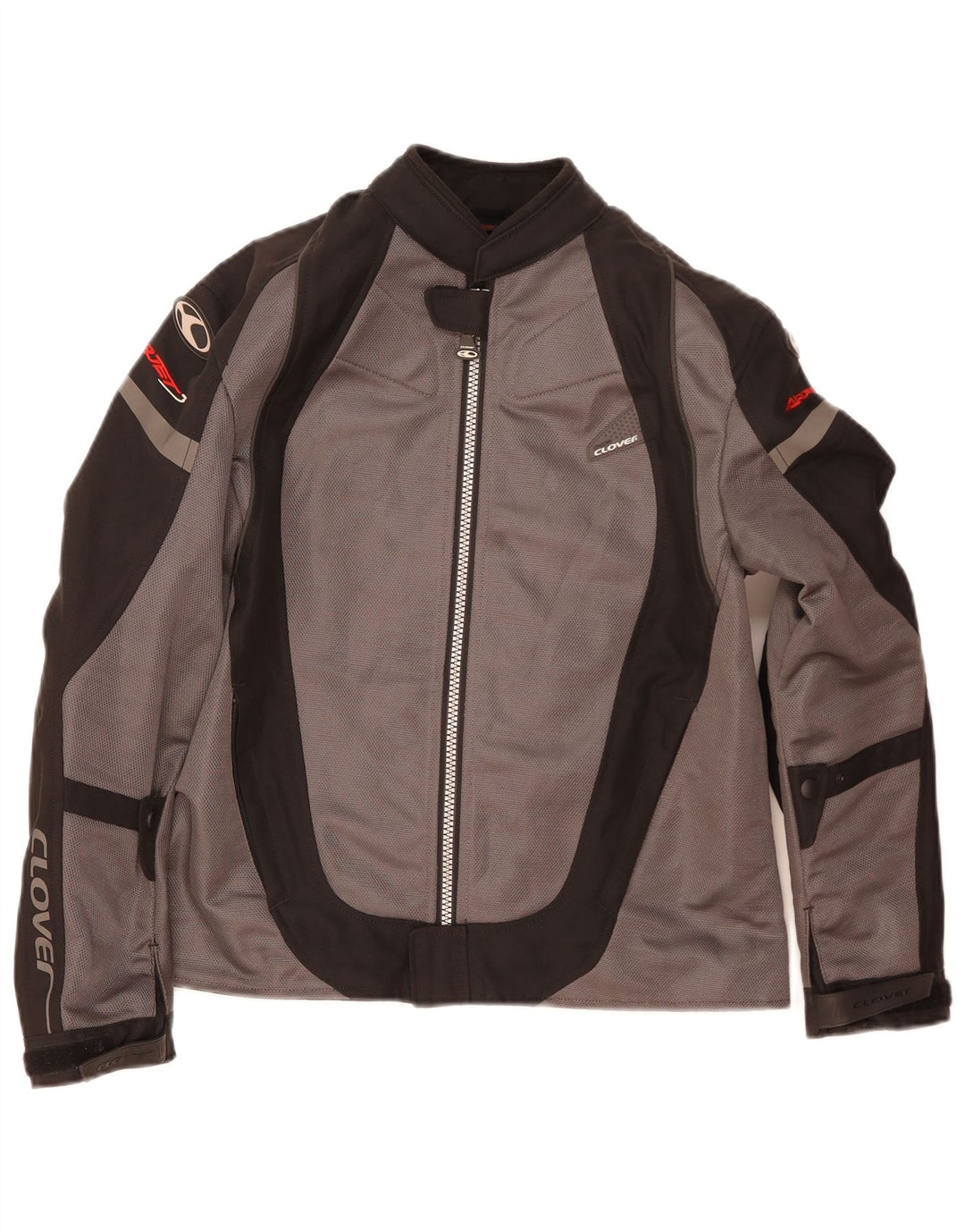 Clover Veste de moto Racer pour femme UK 14 Gris moyen Colourblock
