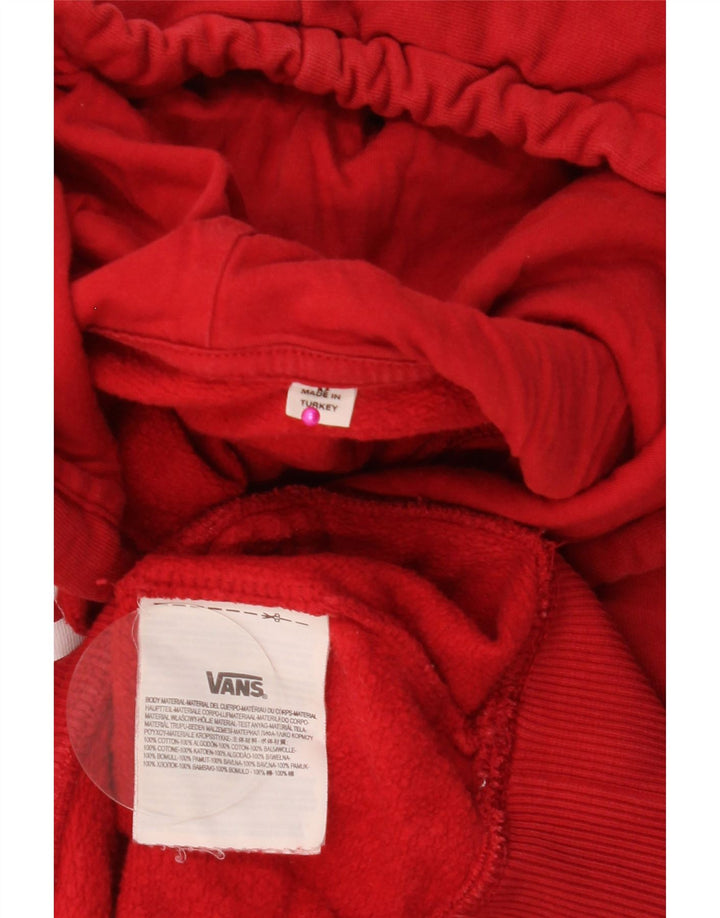 VANS Pull à capuche graphique pour homme en coton rouge moyen
