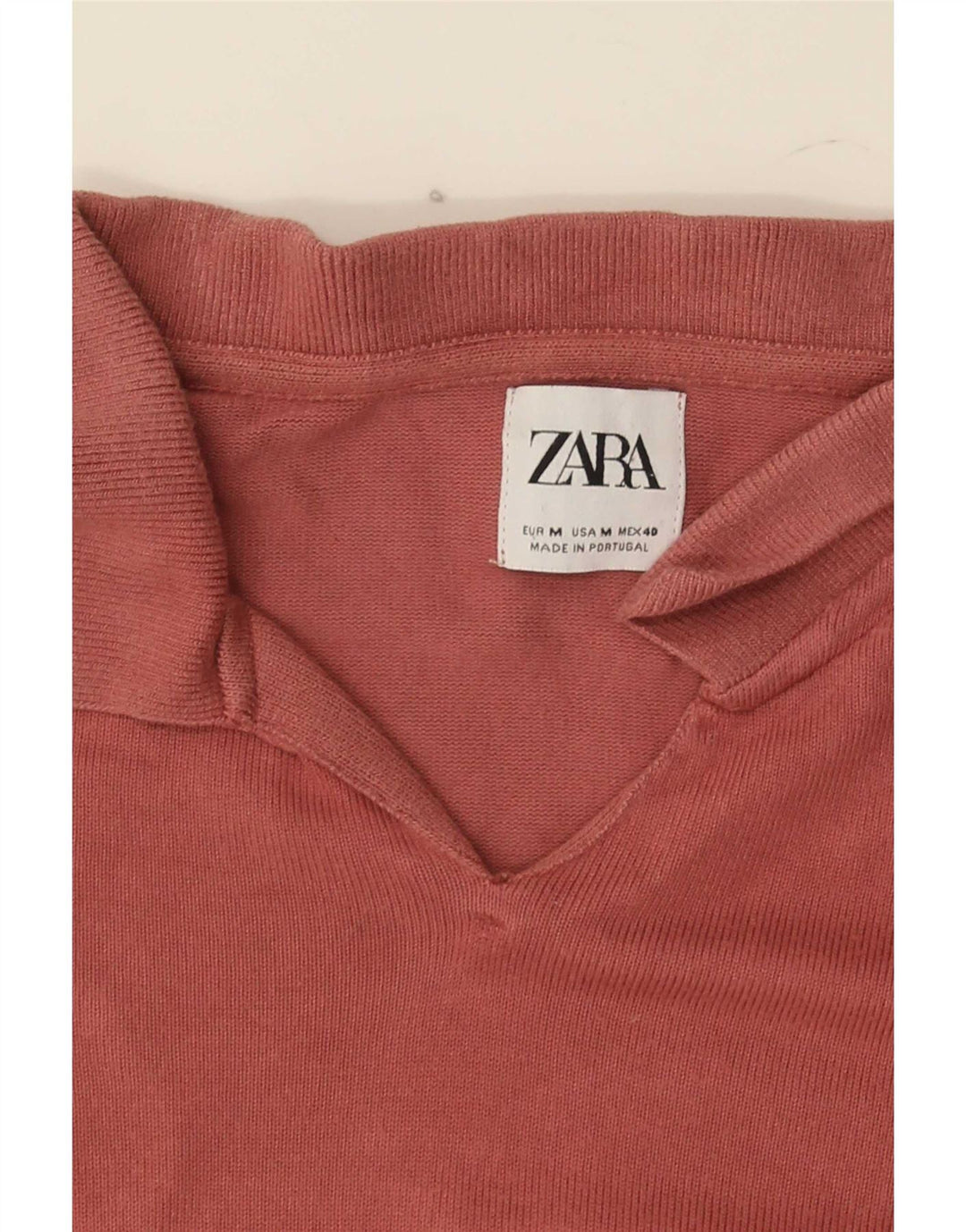 Polo Femme Zara UK 12 Rose Moyen