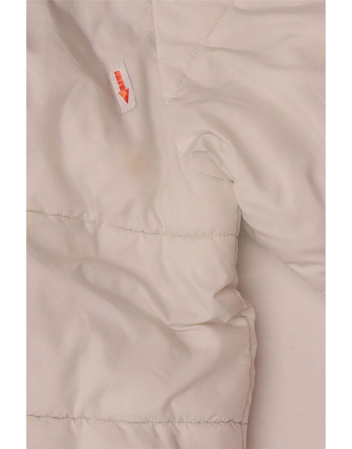 Kappa Veste matelassée pour homme UK 40 Large Blanc Colorblock Polyester