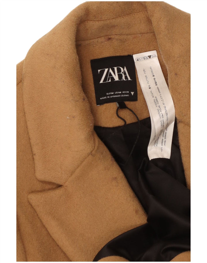Zara Manteau Femme UK 14 Beige Moyen
