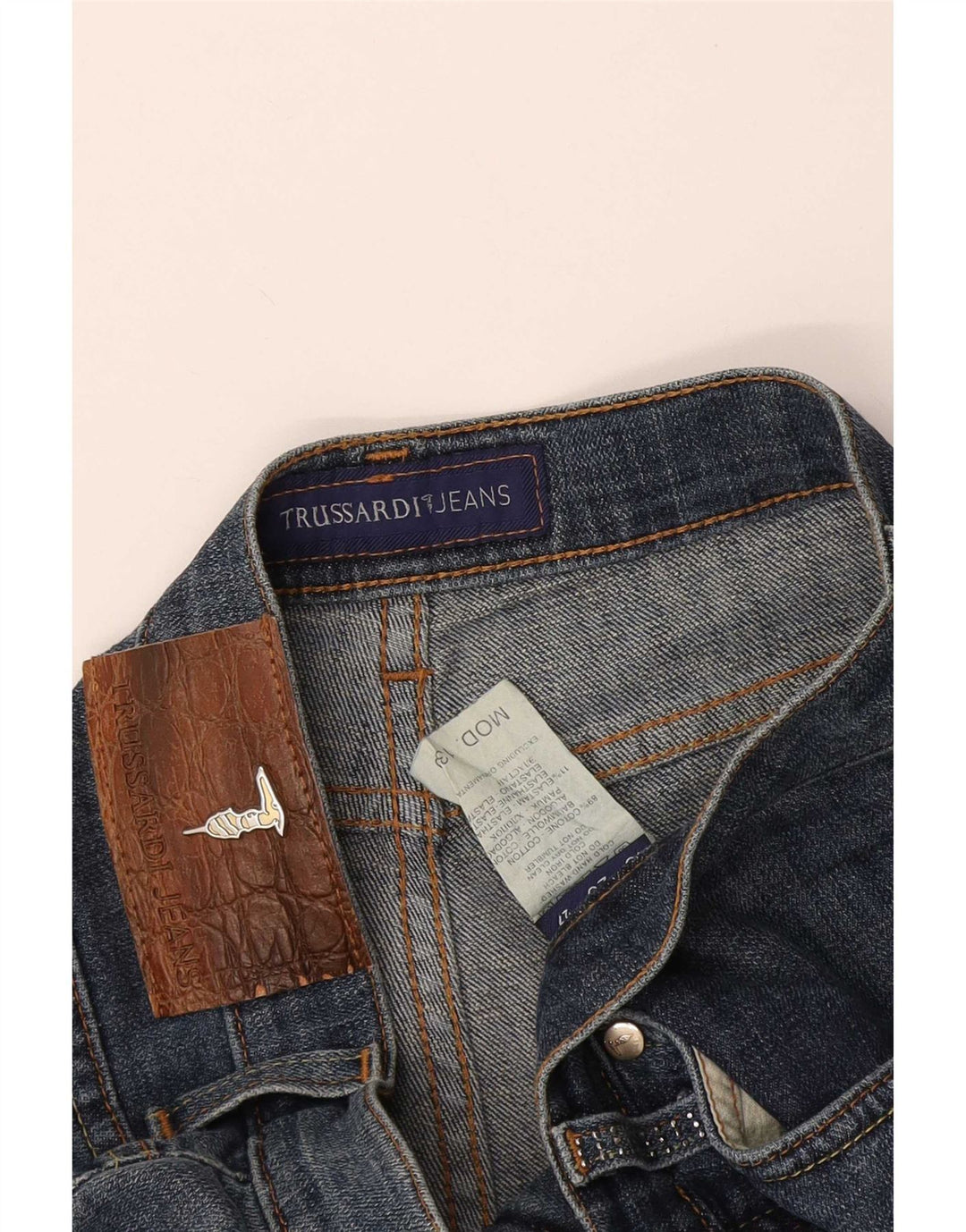 Trussardi Jean Droit W27 L27 Bleu Coton Femme