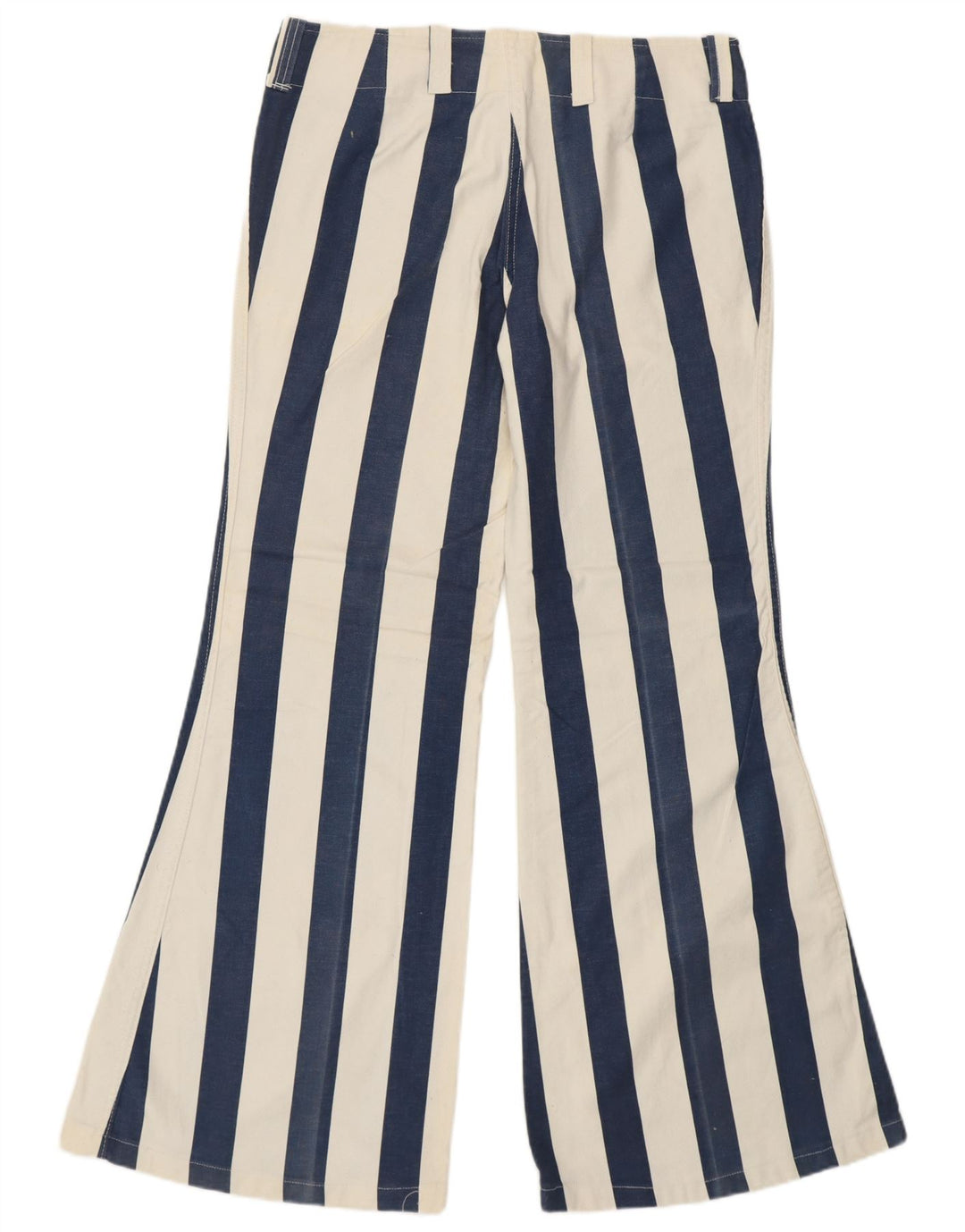 VINTAGE Pantalon décontracté taille haute pour femme IT 48 XL W34 L31 Bleu Rétro