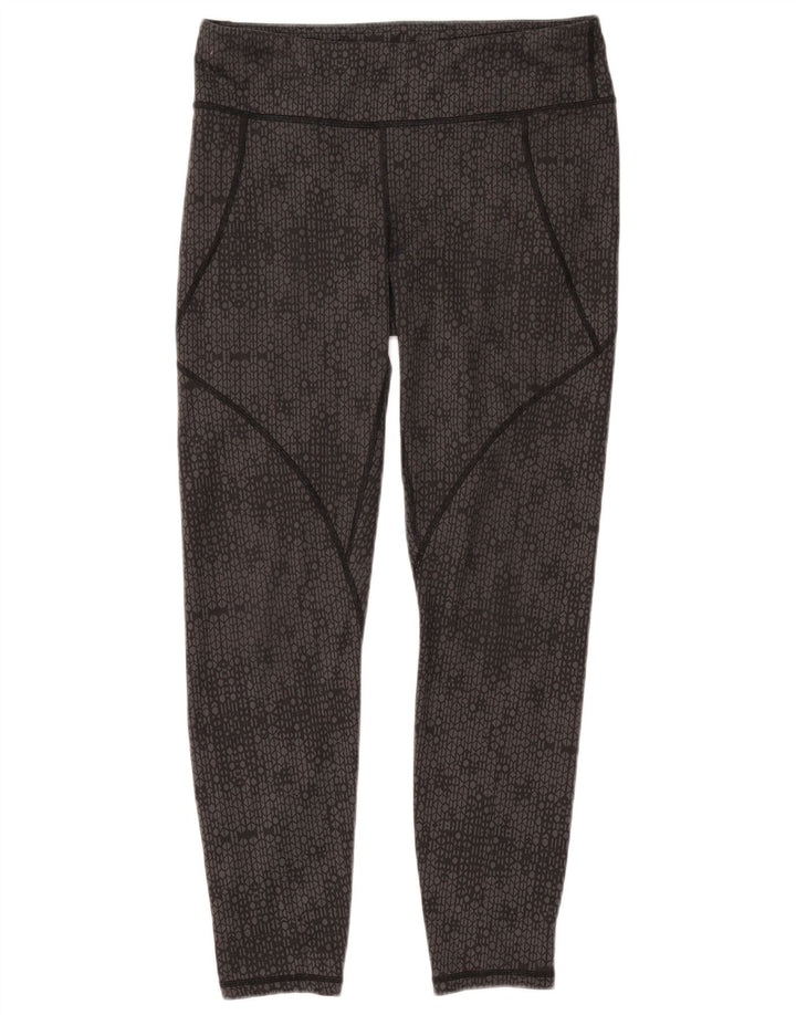 Patagonia Leggings Femme UK 14 Large Gris Géométrique Polyester