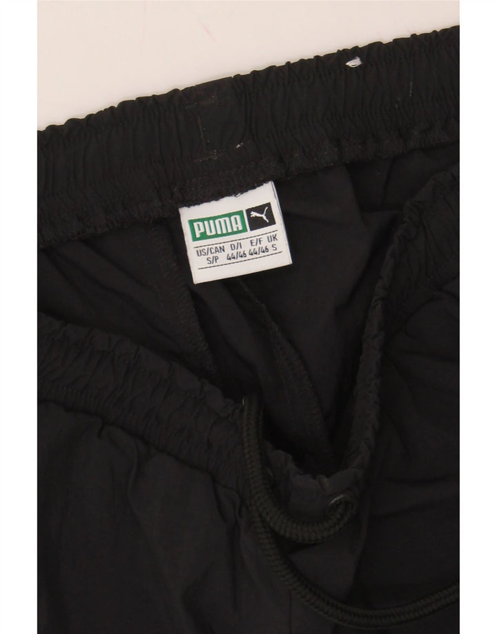 PUMA Mens Tracksuit Trousers Joggers Small Black Colourblock Nylon Vintage Puma and Second-Hand Puma from Messina Hembry 