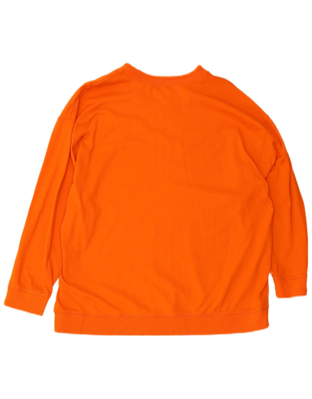 ZARA Femme Sweatshirt Jumper UK 16 Large Orange Coton