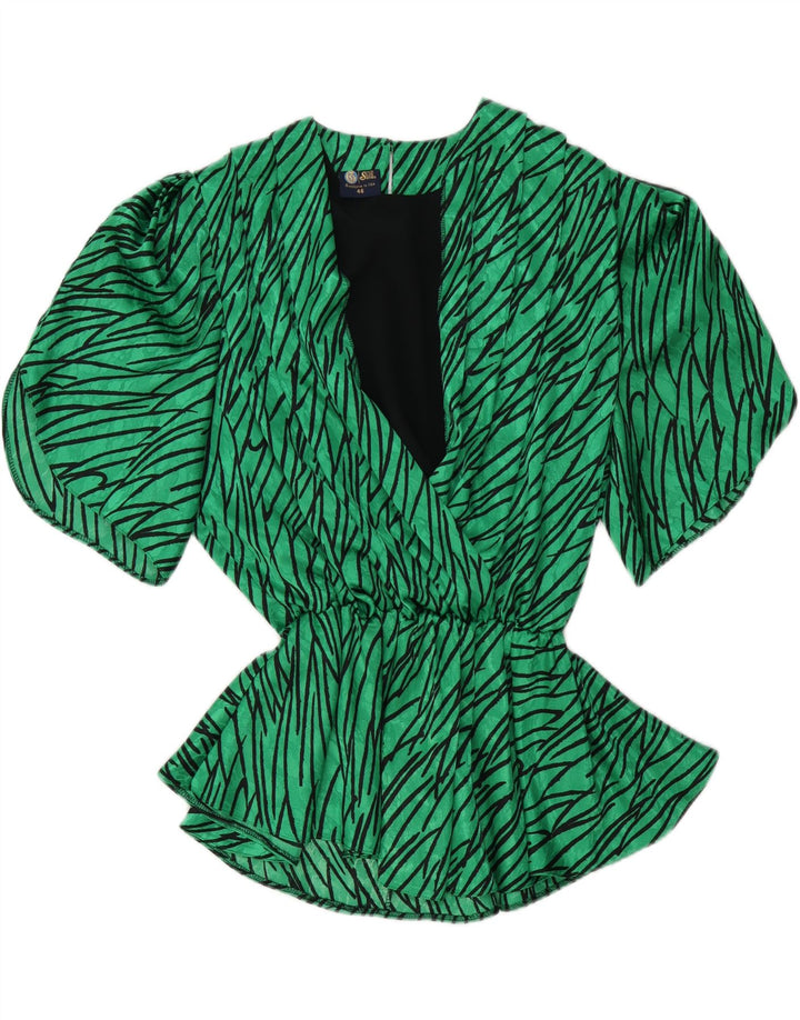 C&A Chemisier Femme Top EU 46 XL Vert Rayé
