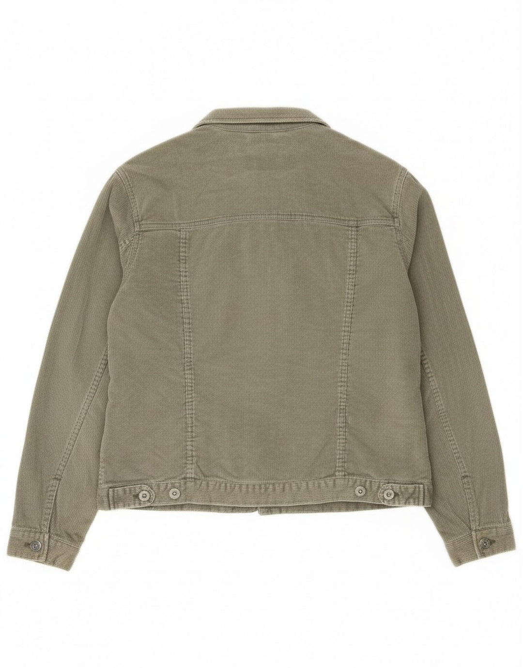 Eddie Bauer Veste en velours côtelé pour femme UK 16 Grand coton vert