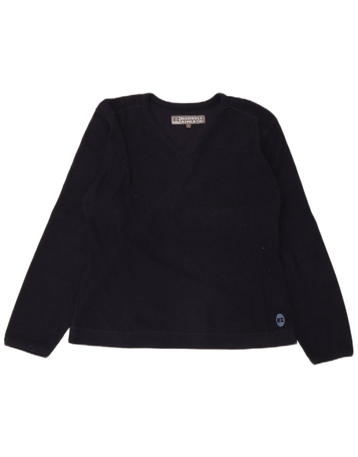 RUSSELL ATHLETIC Haut à manches longues pour femme UK 16 Large Bleu Marine Polyester