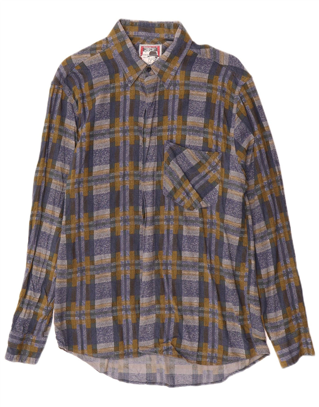 AZZURRA Chemise Flanelle Homme Carreaux Multicolores Moyens Viscose