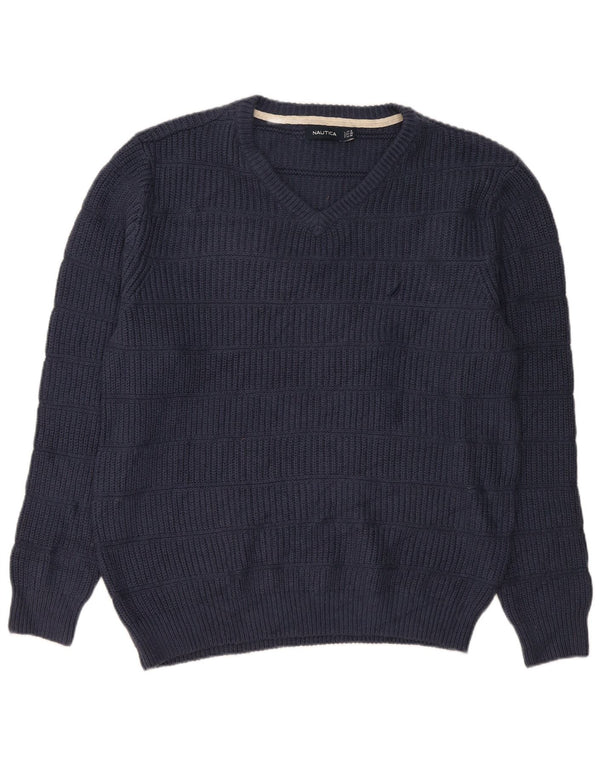 Nautica Pull Col V Homme XL Bleu Marine Coton