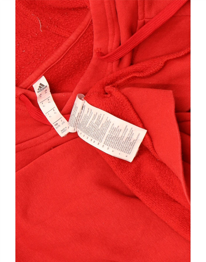 Adidas Pull à capuche pour homme XL Rouge Coton