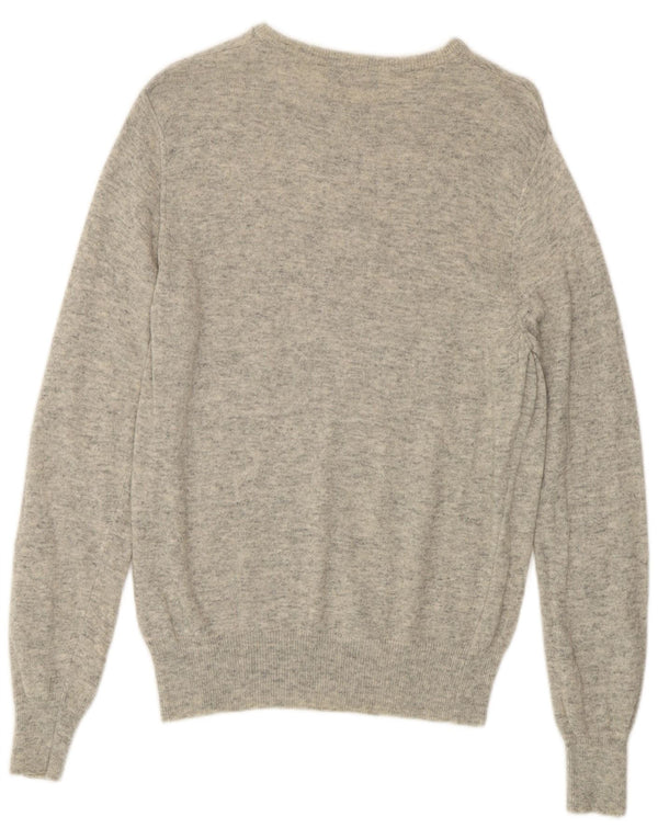 KAPPA Pull col bateau pour homme en laine d'agneau mouchetée gris petit