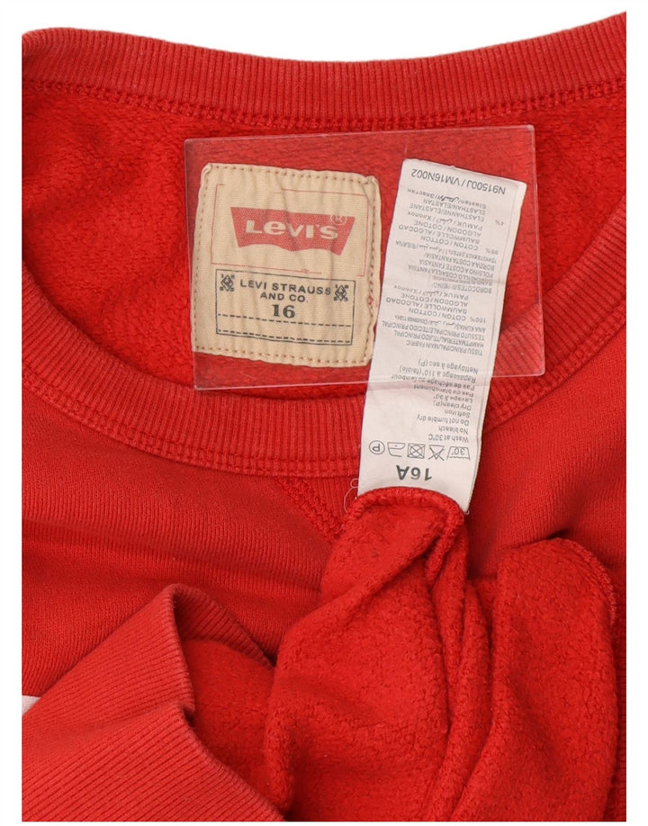 LEVI'S Sweatshirt Graphique Garçon 15-16 ans Rouge Coton