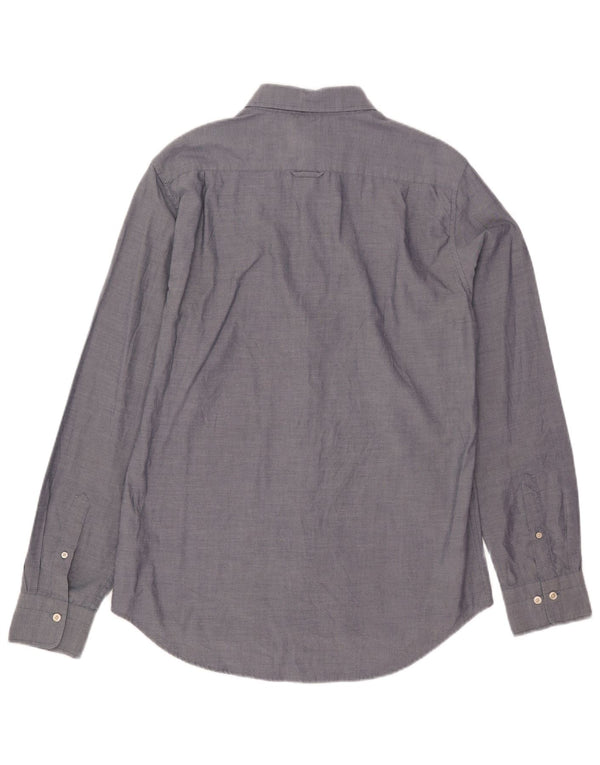 Gant Chemise Slim Homme Taille 41/42 16 1/2 Large Bleu Coton