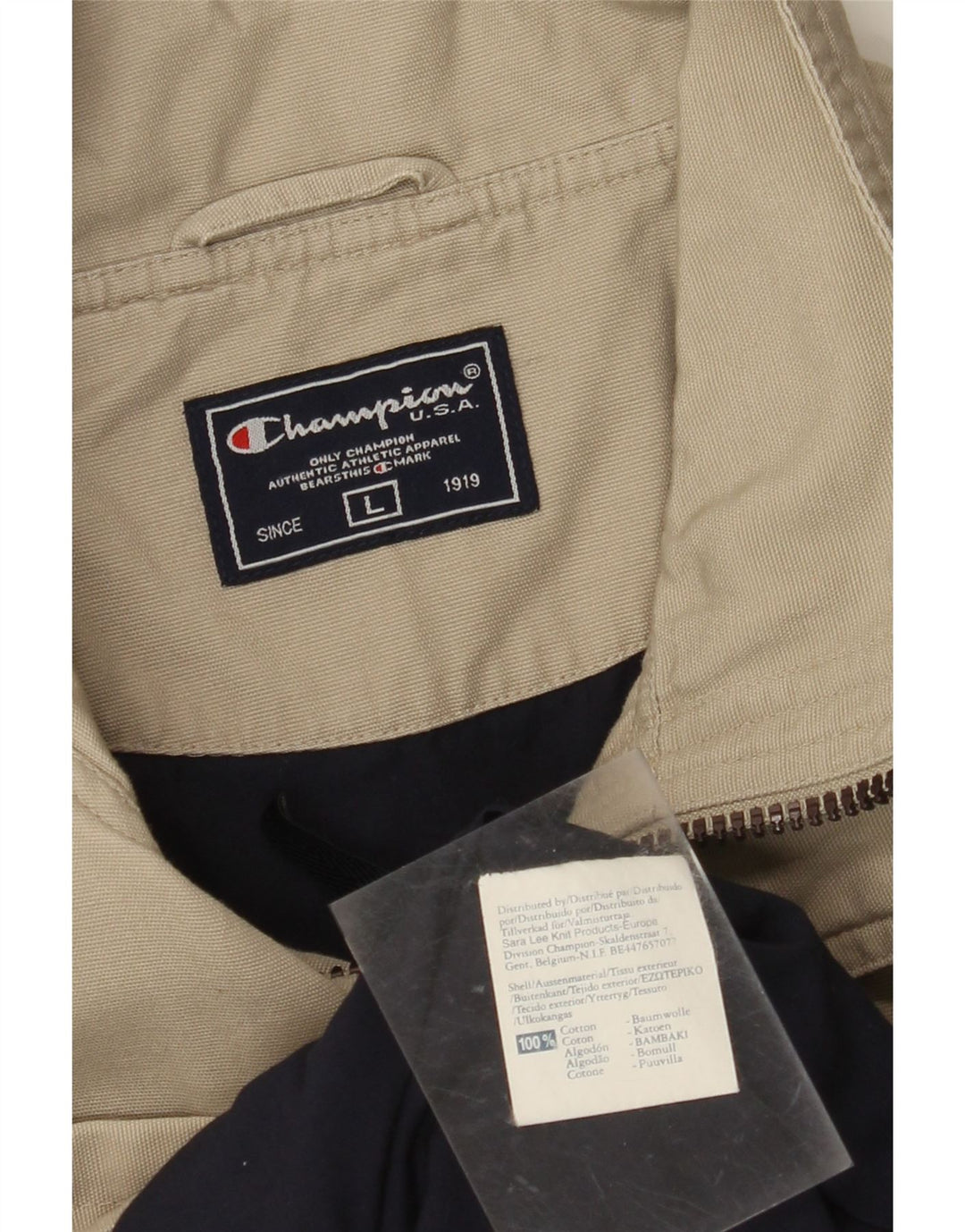 CHAMPION Veste utilitaire pour hommes UK 40 Grand coton beige