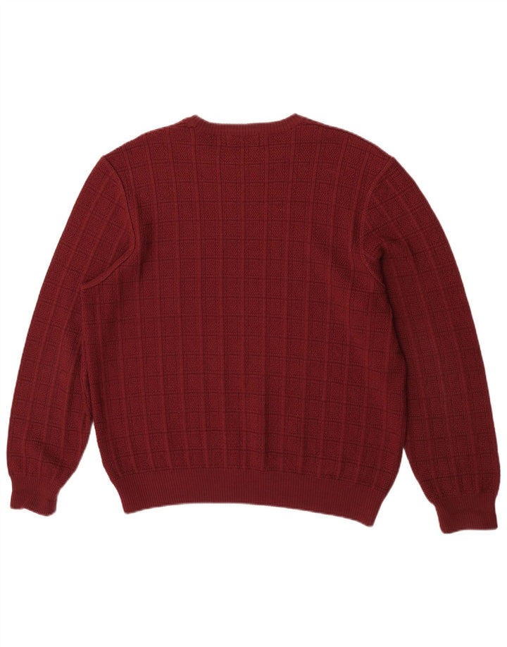 Marks & Spencer Pull Col Ras du Cou Homme Rouge Moyen Acrylique