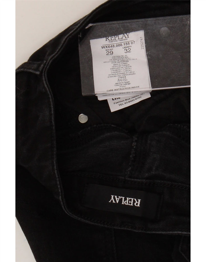 REPLAY Femme Vicky Slim Jean W29 L32 Noir Coton