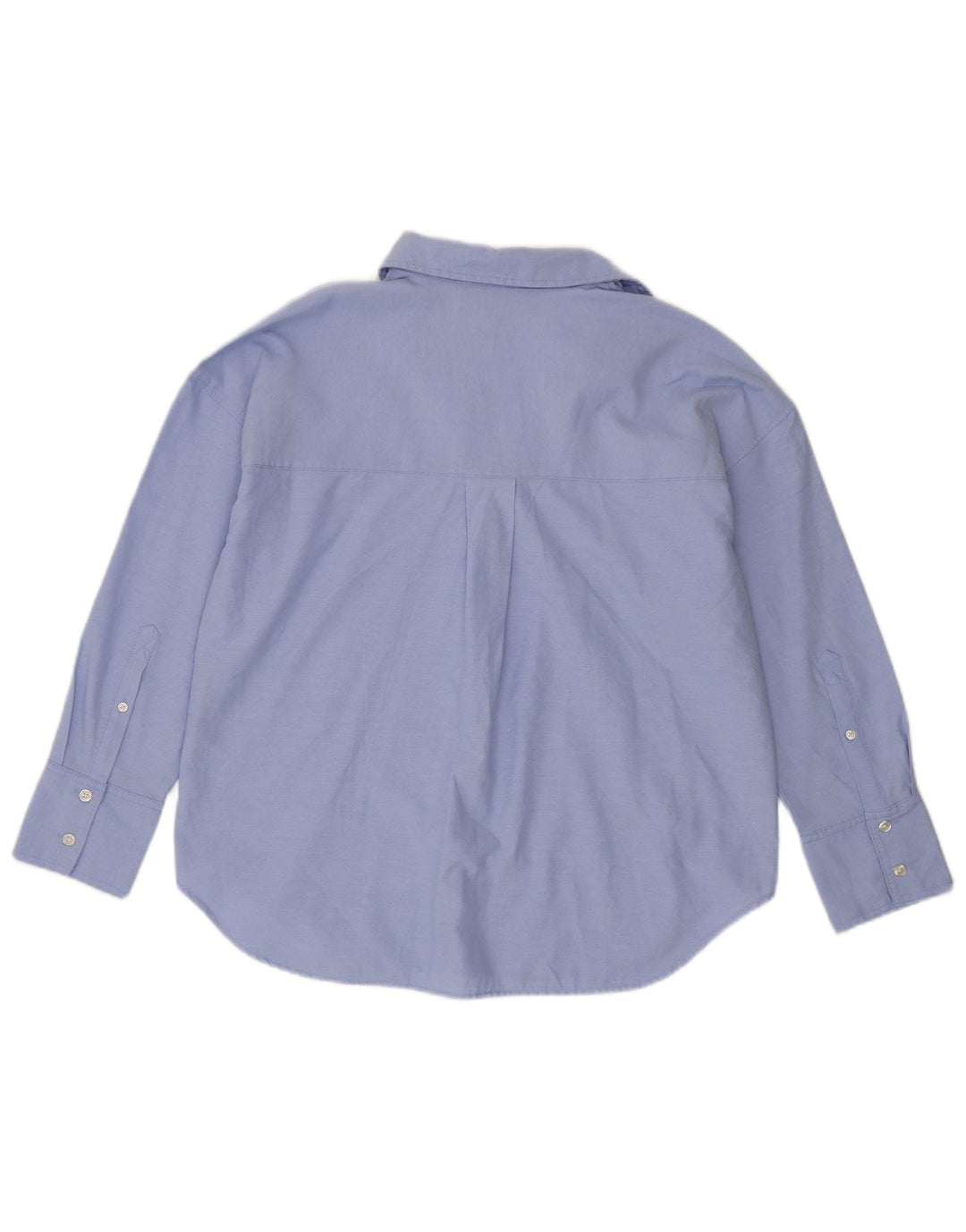 Zara Femme Chemise Oversize UK 6 XS Bleu Coton
