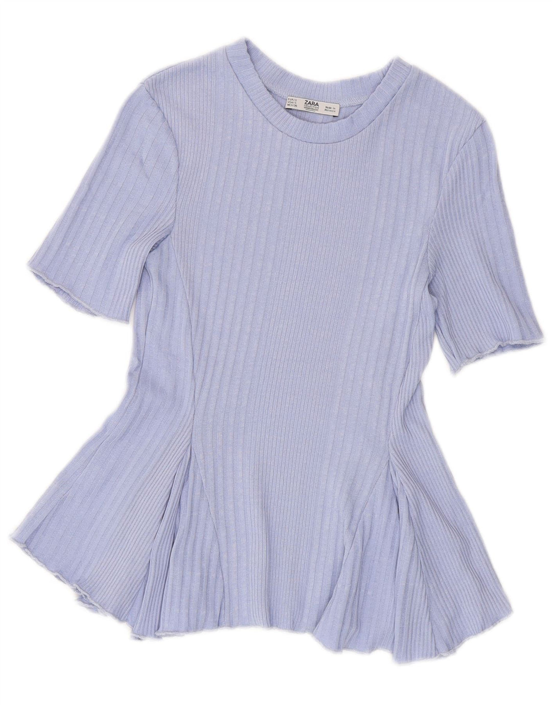 ZARA Femme Crop Top UK 8 Small Violet